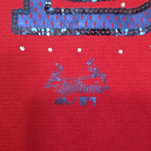 St Louis Cardinal  Women’s L Red MLB  Majestic Jersey - Picture 3 of 8